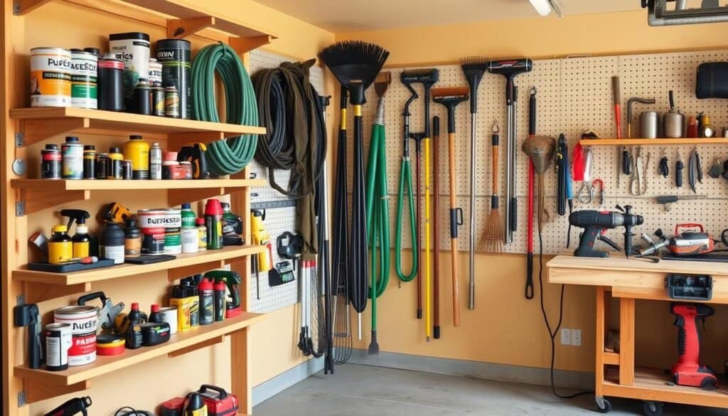 DIY garage corner storage