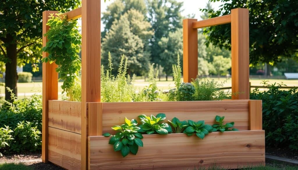 cedar raised garden bed