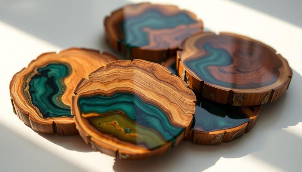 epoxy resin river coasters