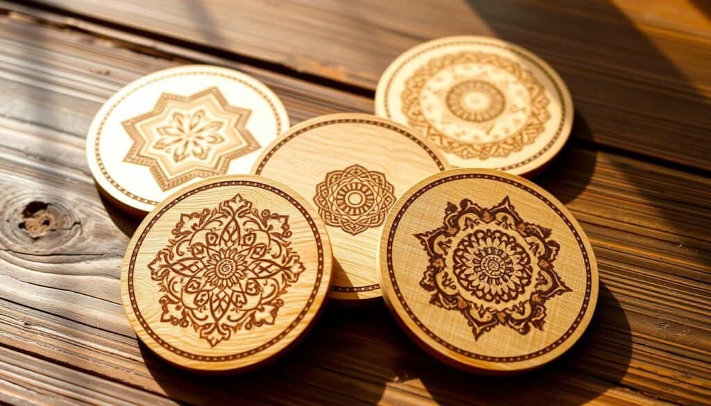 laser engraved coasters