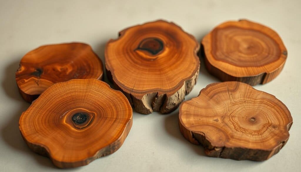 reclaimed wood coasters and trivets