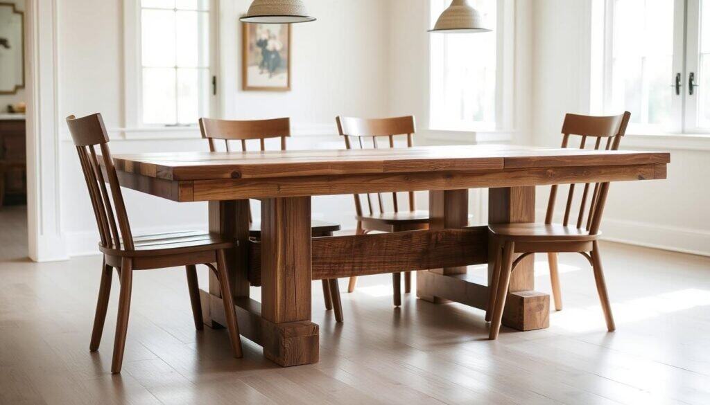 reclaimed wood farmhouse dining table