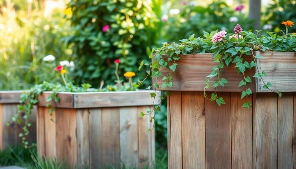 reclaimed wood garden planters