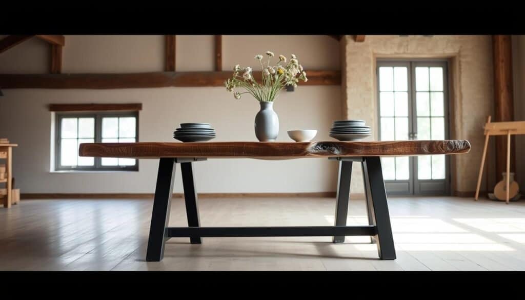rustic live edge dining table