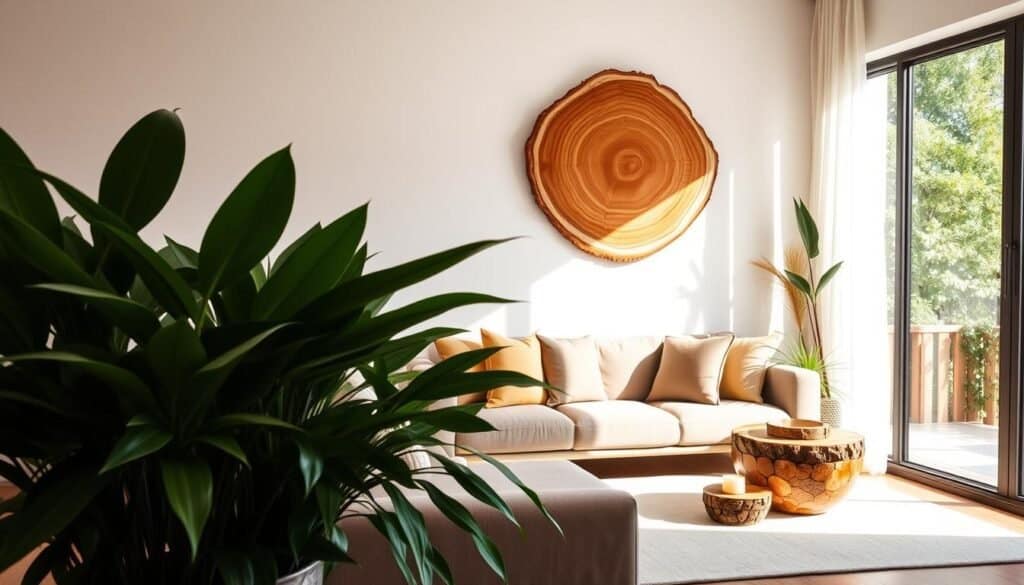 wood slice art interior design