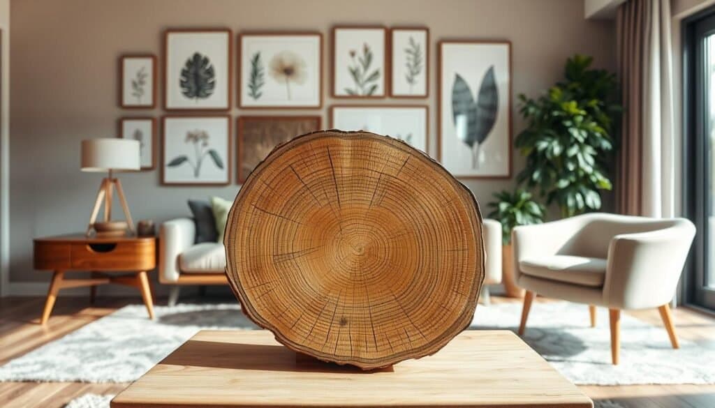 wood slice decor interior design