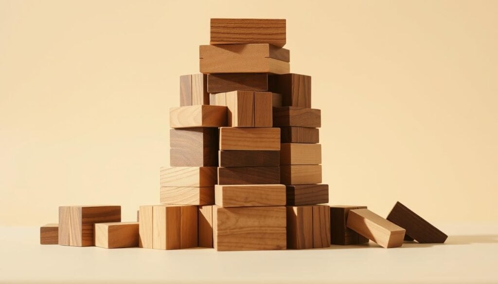 wooden building blocks