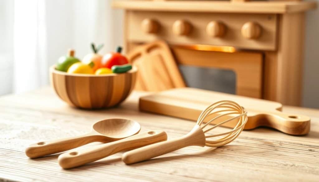 wooden play kitchen accessories