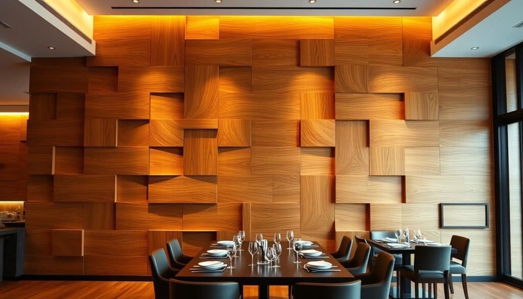 3D wood wall treatments