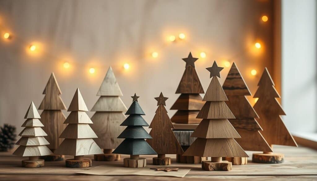 DIY Rustic Wood Christmas Trees