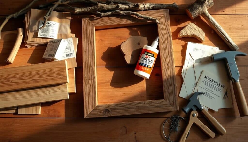 DIY Wooden Mirror Frame Materials