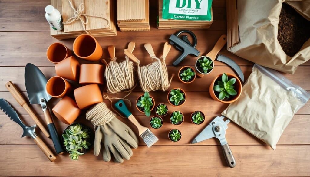 DIY garden planter materials