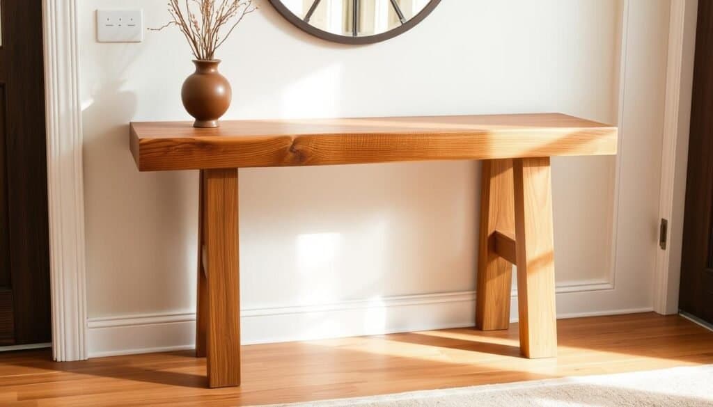 DIY rustic wood console table