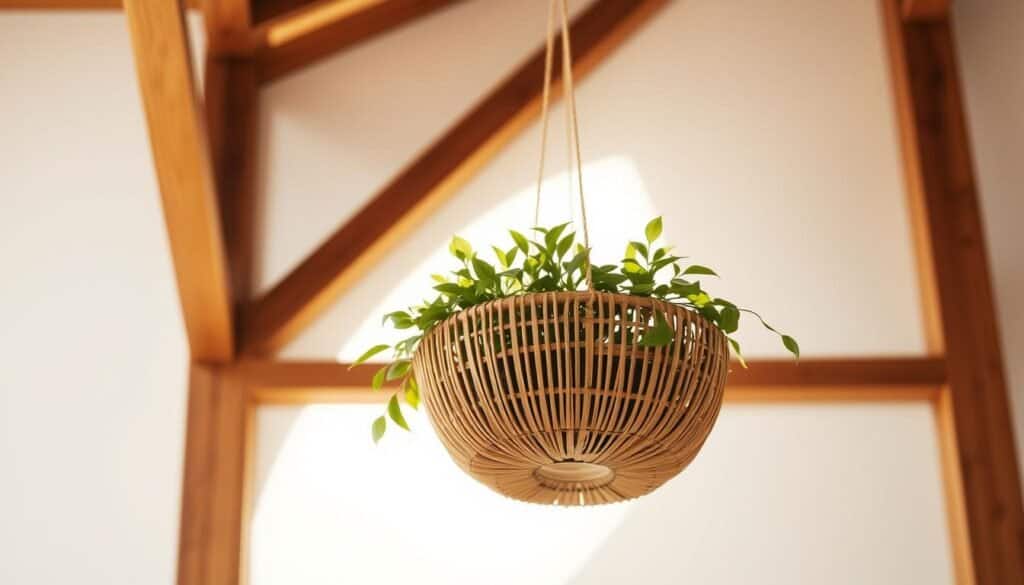bamboo hanging planter