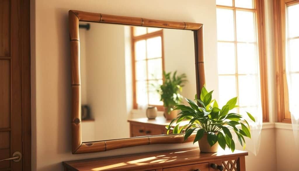 bamboo mirror frame