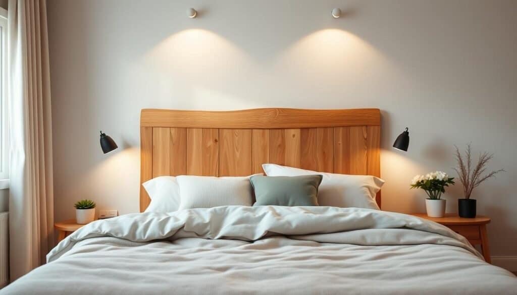 bedroom decor wooden bed