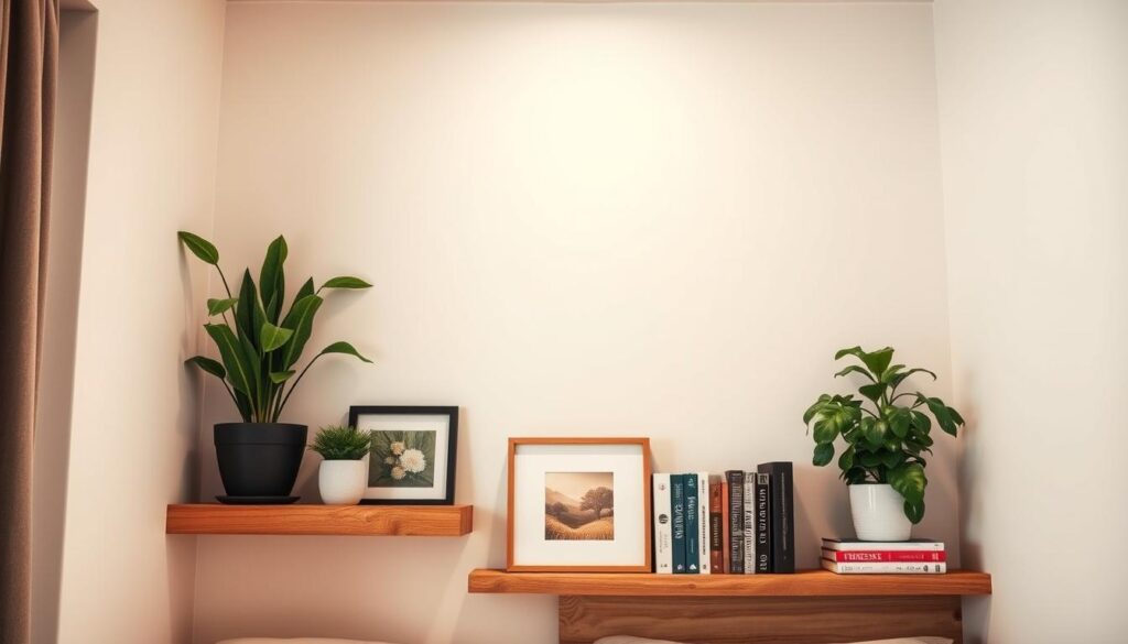 bedroom wall shelves
