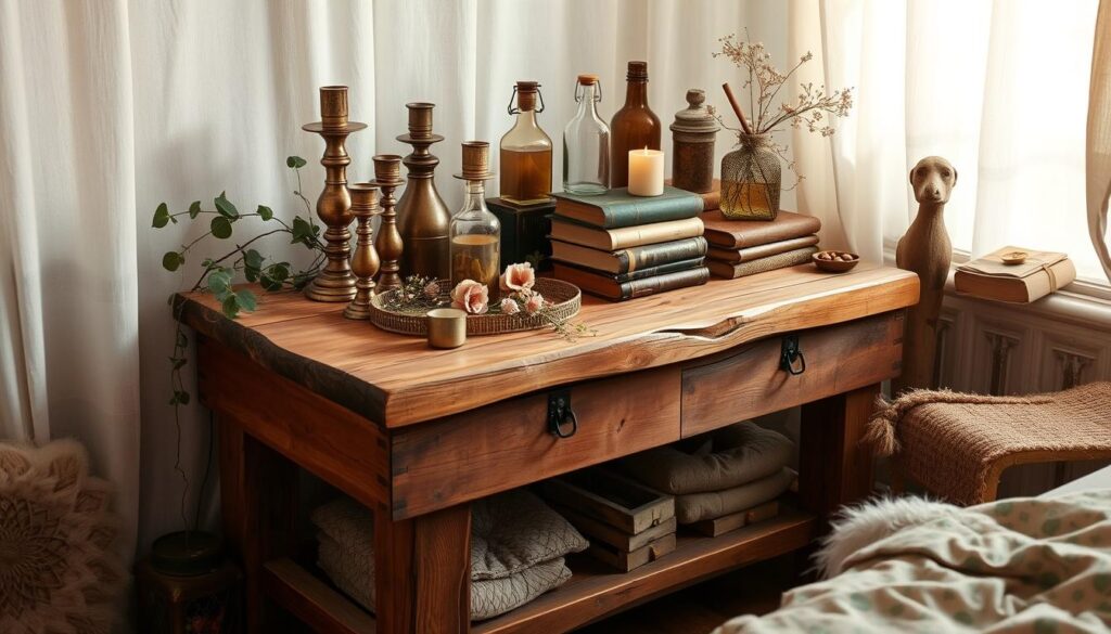 bohemian bedroom table