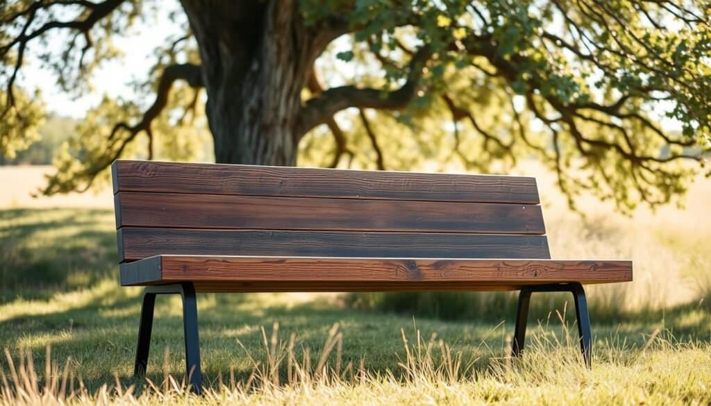 classic farmhouse wooden bench