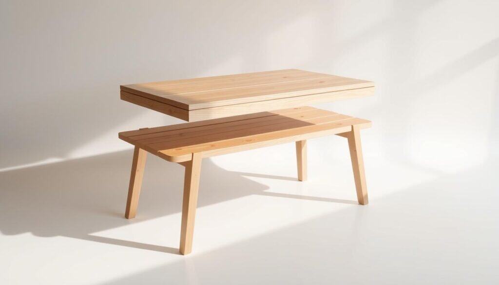 convertible bench-to-table design