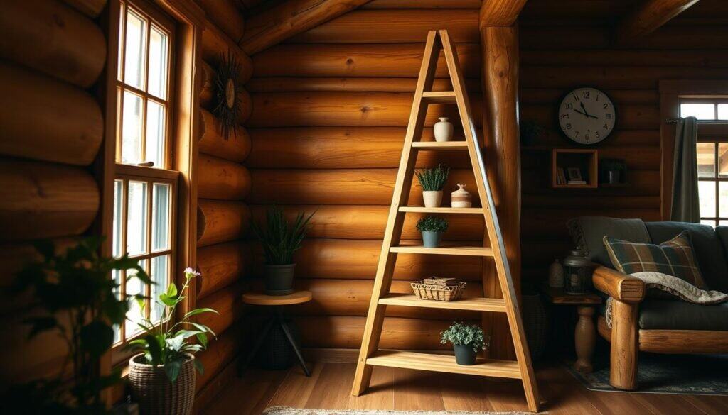 corner ladder shelf