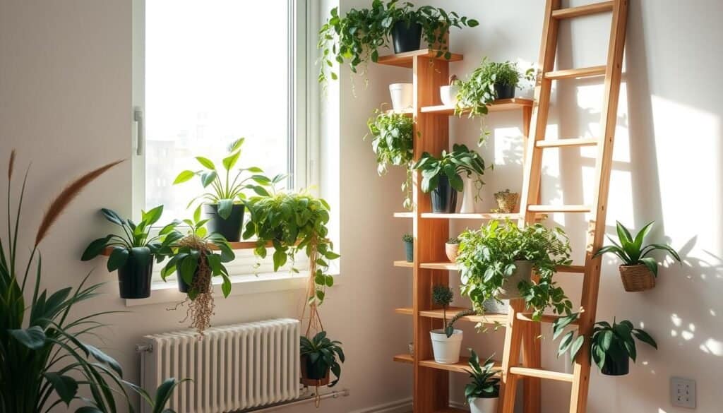 corner plant shelves