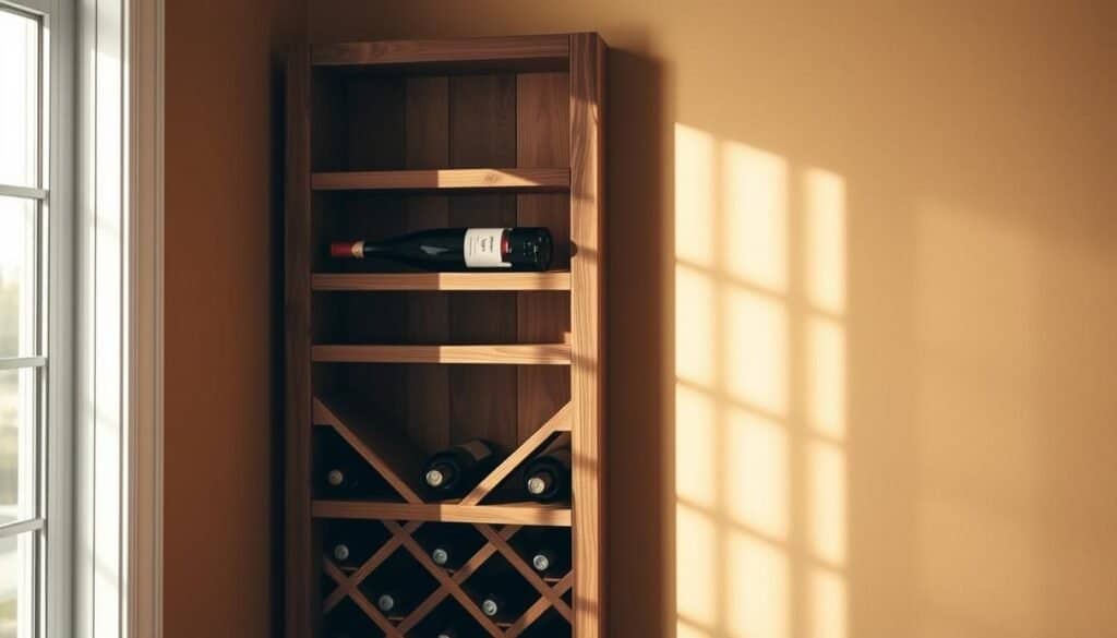 corner wine rack