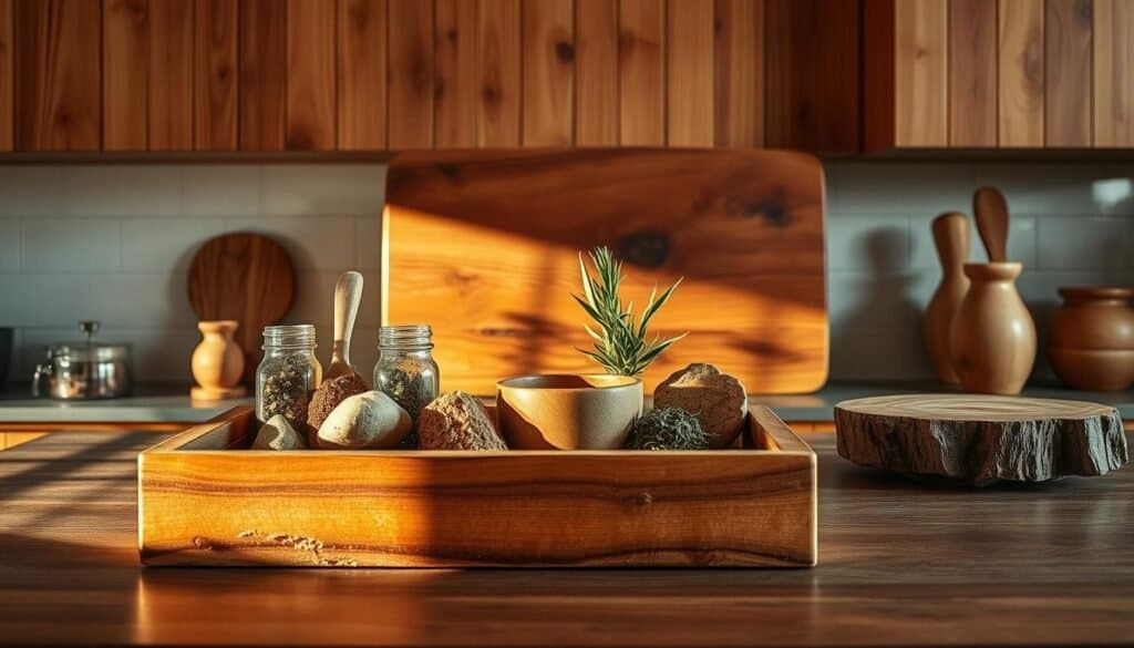 countertop wooden decor