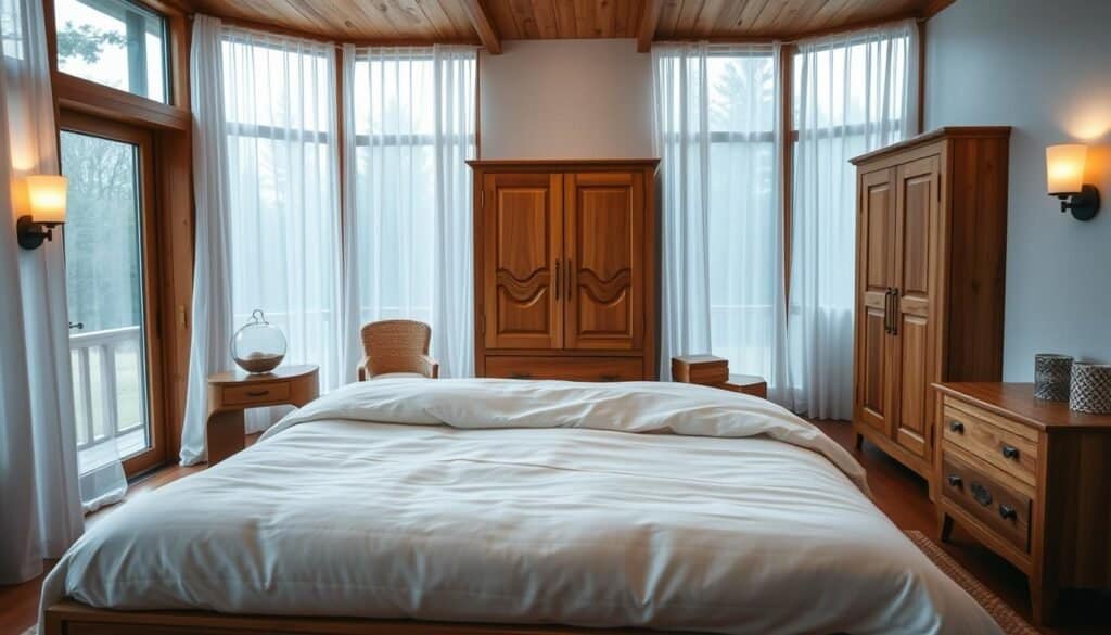 cozy bedroom ideas with wood accents