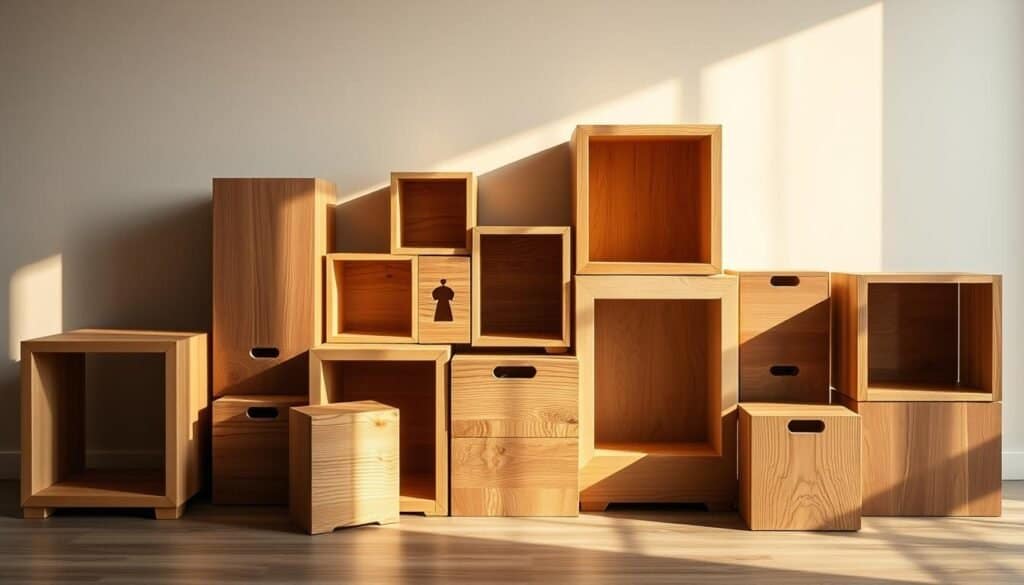 creative wooden storage cube projects for living rooms