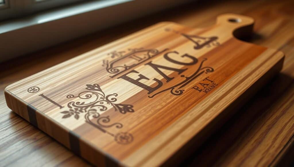 customized wooden serving board engraving