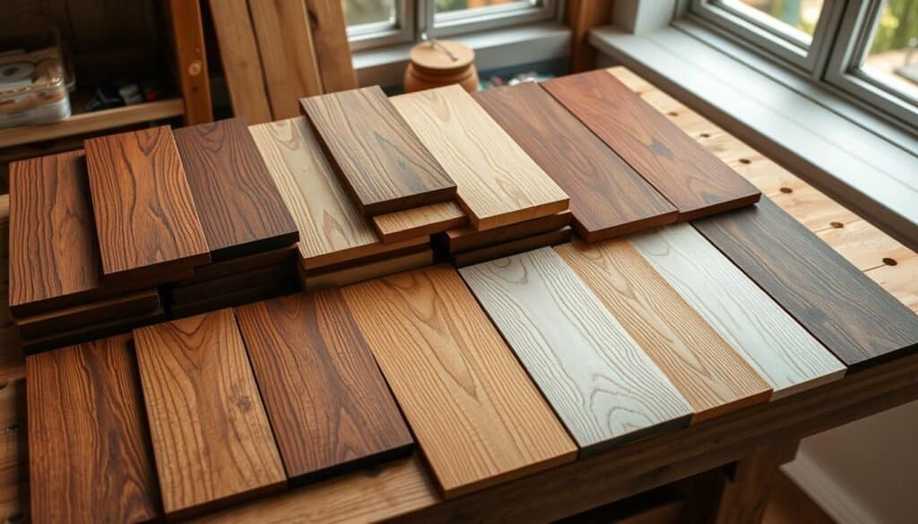 different wood stains