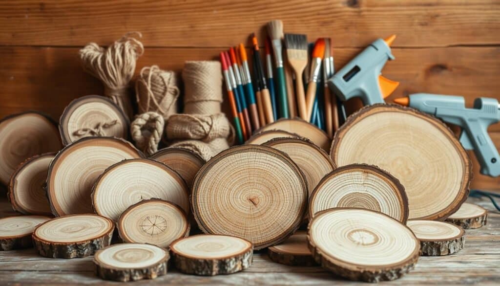 diy wood slice crafts materials