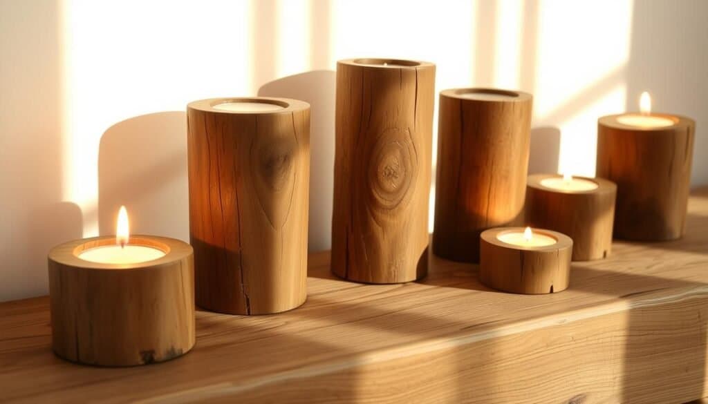 diy wooden candle holders