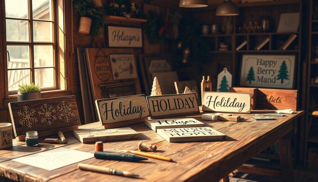 diy wooden holiday signs
