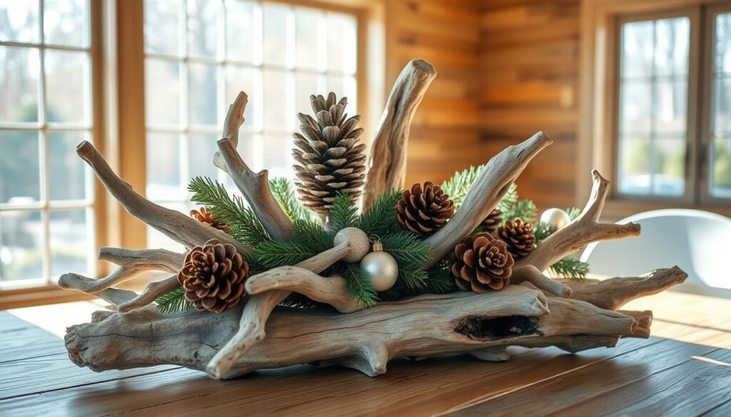 driftwood holiday centerpiece