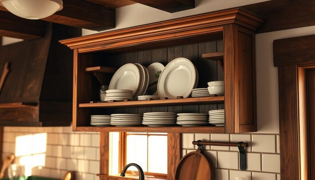 farmhouse kitchen plate organizer