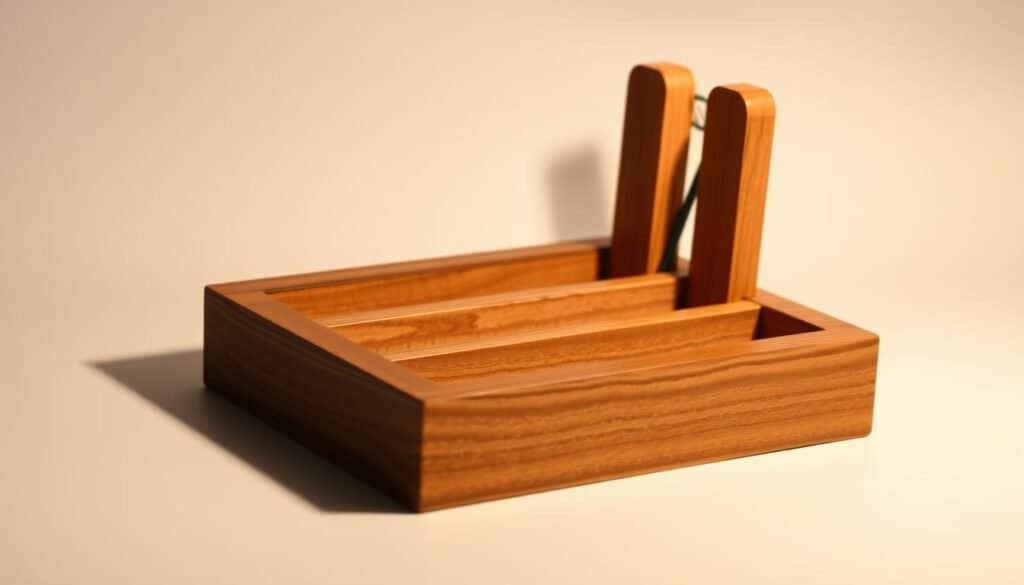 handmade wooden desk organizer