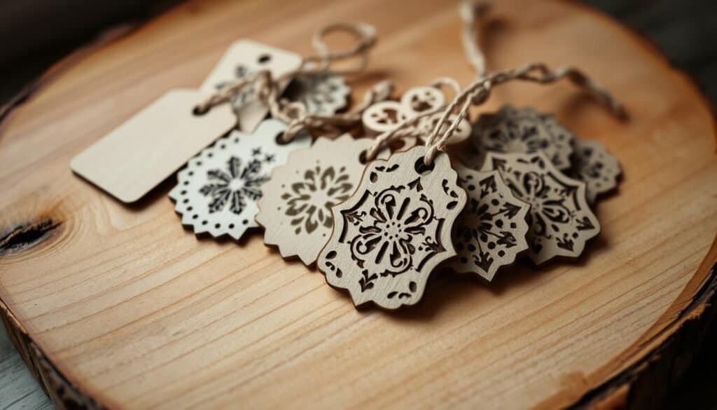 handmade wooden gift tags