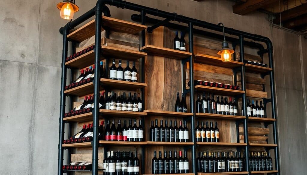 industrial wine rack