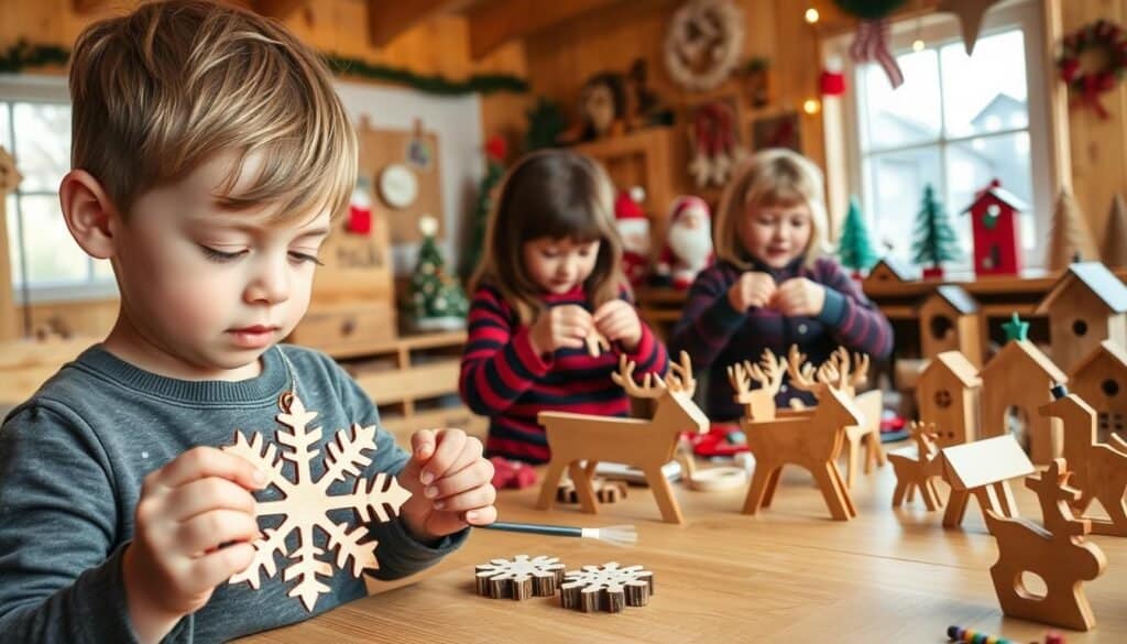 kid-friendly wooden holiday crafts