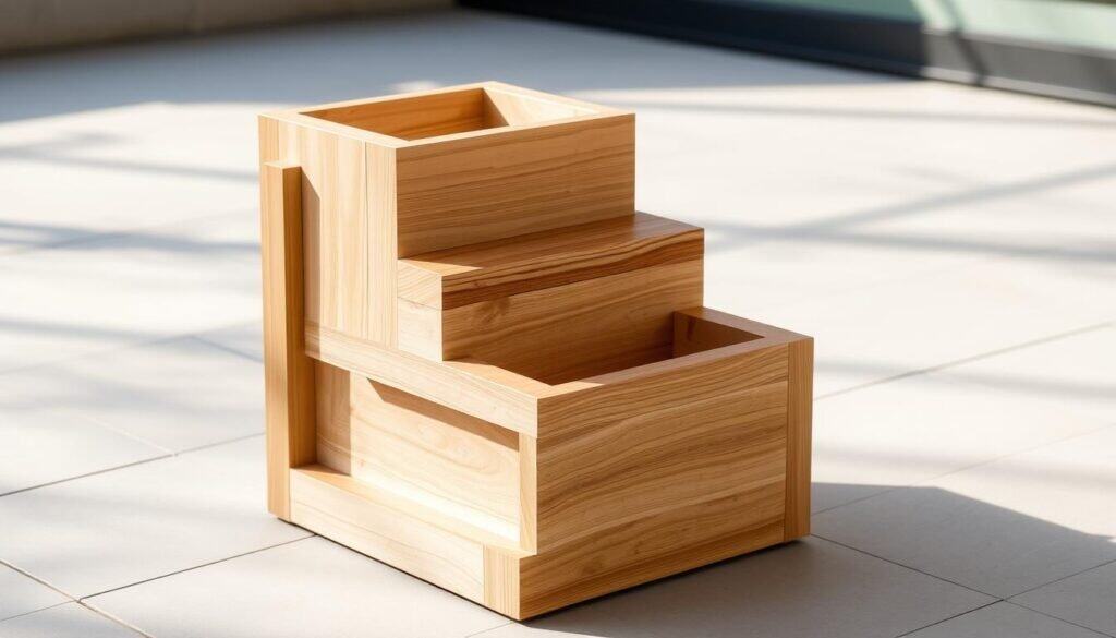 minimalist modern geometric tiered planter