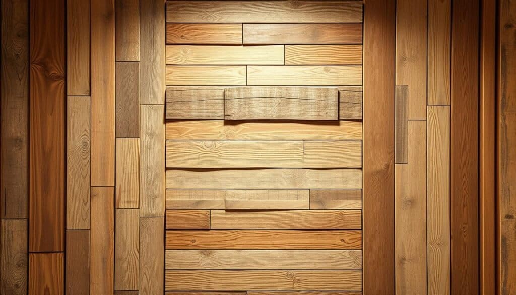 mixed material wood wall designs
