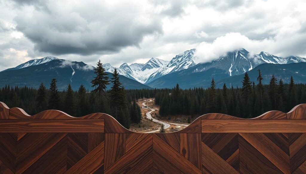 mountain wood wall art
