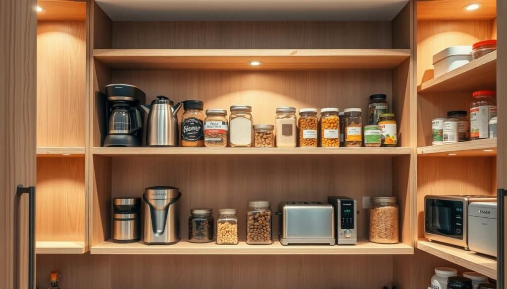 open shelf pantry
