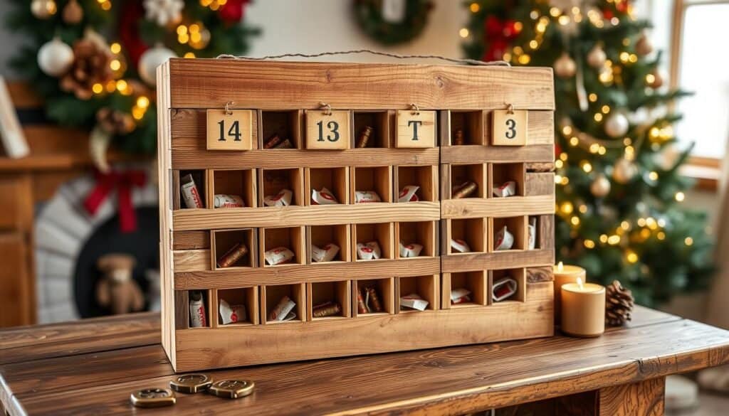 pallet wood advent calendar