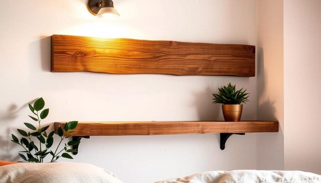 pallet wood bedside shelf