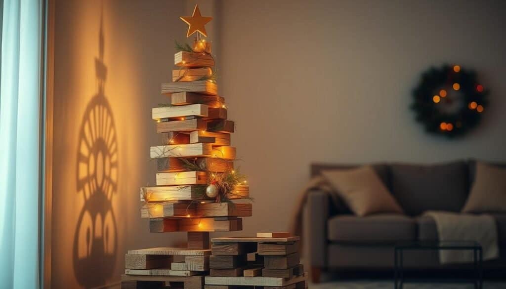pallet wood christmas tree display