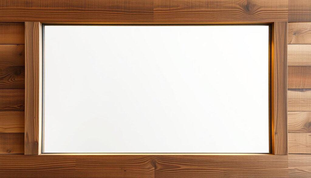 pallet wood herringbone pattern mirror frame