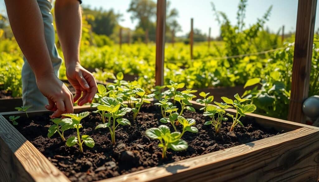 planting raised garden bed